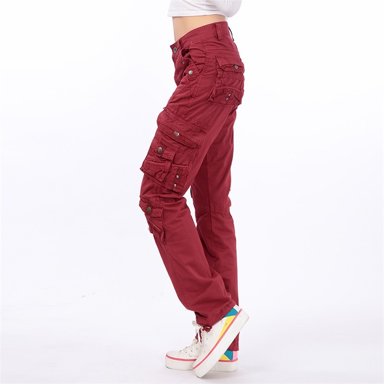 Women's Cargo Pants Loose Fit Slimming Multi-pocket Casual Trousers_voghion.com