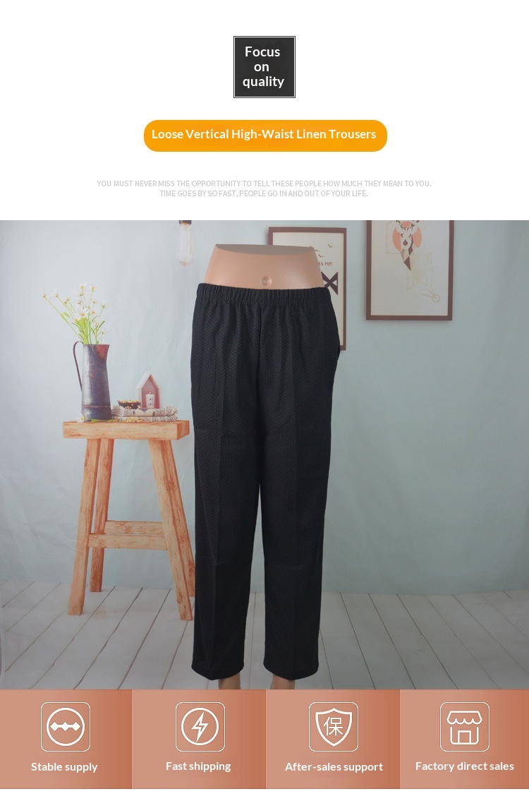 Dames capri broek met elastische taille voor oudere dames_voghion.com
