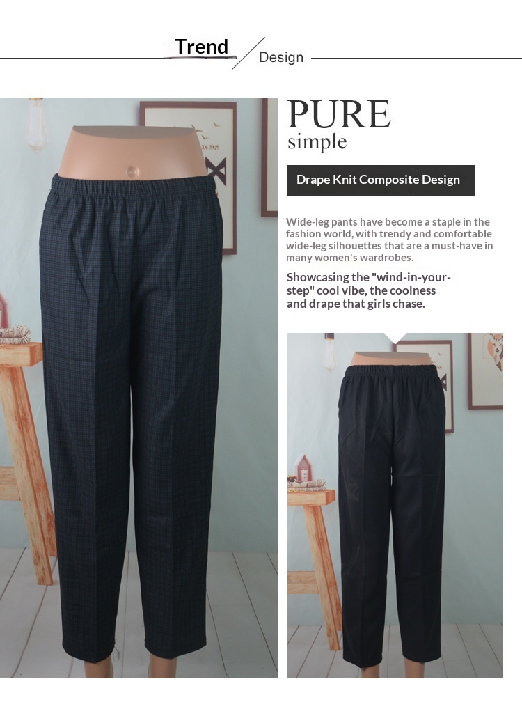 Dames capri broek met elastische taille voor oudere dames_voghion.com