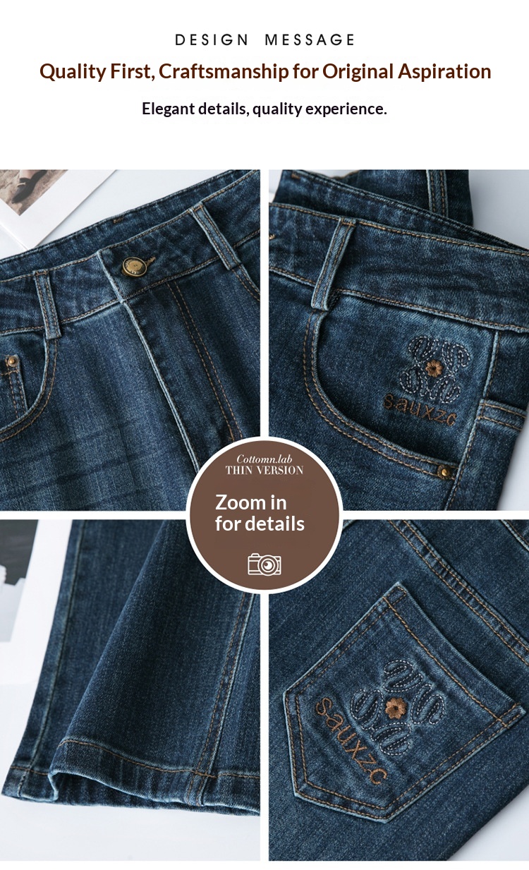 Dam mom jeans raka ben broderade vida och ledig passform_voghion.com
