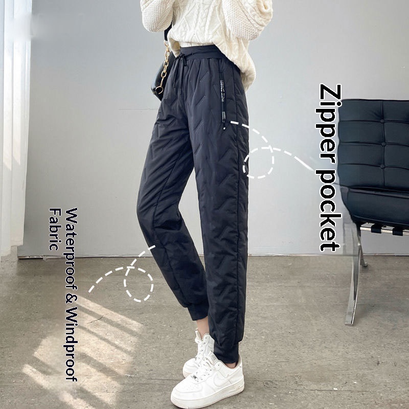 Women's Fleece-lined Winter Ski Pants Waterproof Windproof Warm_voghion.com