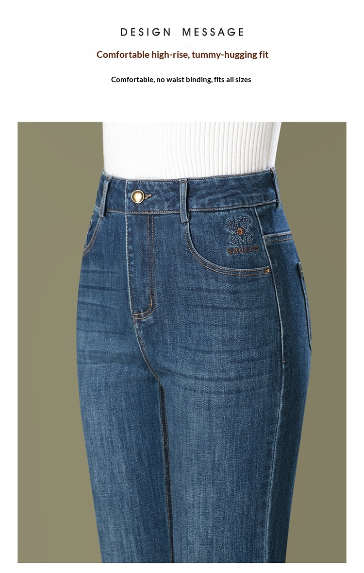 Dam mom jeans raka ben broderade vida och ledig passform_voghion.com