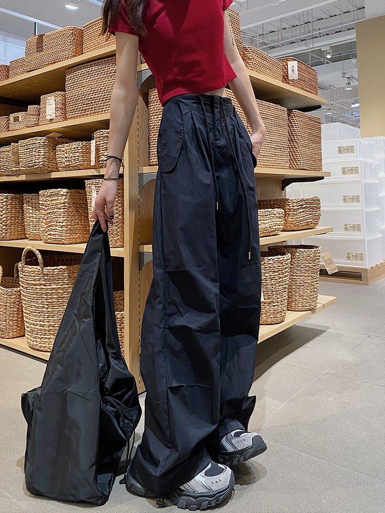 Schnelltrocknende Arbeitshose im amerikanischen Stil für Damen, Sommer 2025, dünn, hochgeschnitten, figurformend, lässig_voghion.com