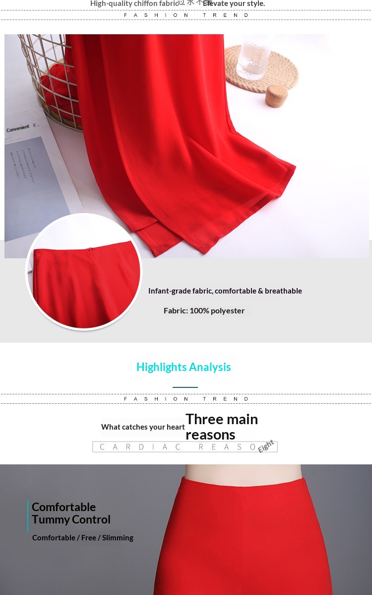 Damen Weithosen Aus Chiffon Mit Hohem Bund Und Schlitz Elegant_voghion.com