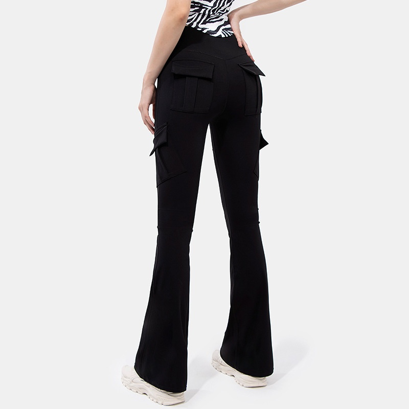 Women's Flared Pants High Waisted Butt Lifting Workwear Trousers_voghion.com