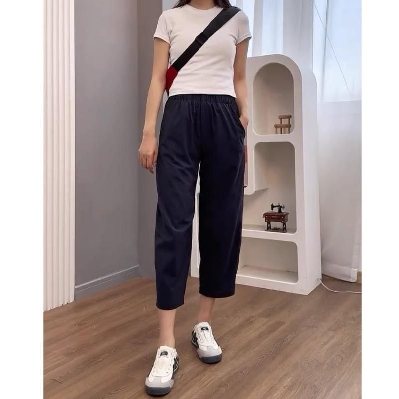 Dames harembroek voor grote maten sportieve casual losse broek_voghion.com