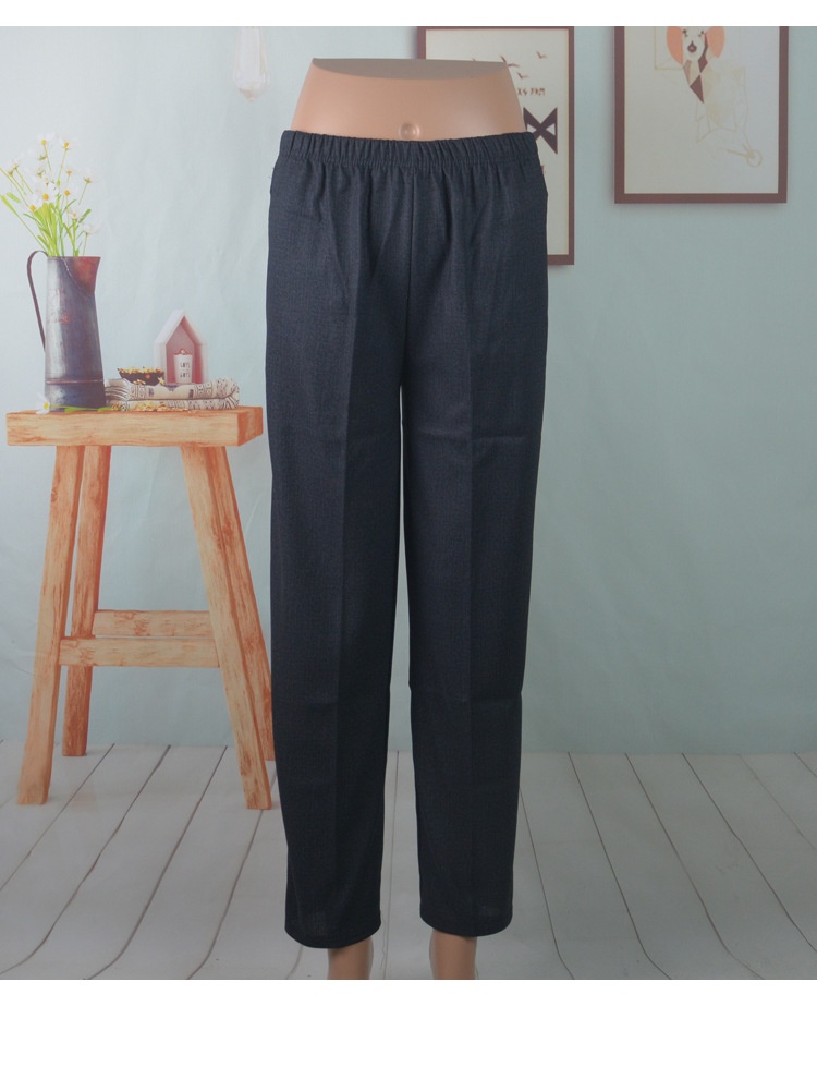 Dames capri broek met elastische taille voor oudere dames_voghion.com