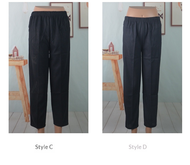 Dames capri broek met elastische taille voor oudere dames_voghion.com