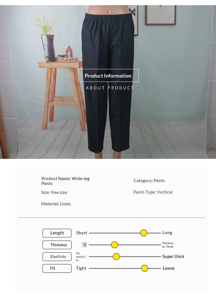 Dames capri broek met elastische taille voor oudere dames_voghion.com