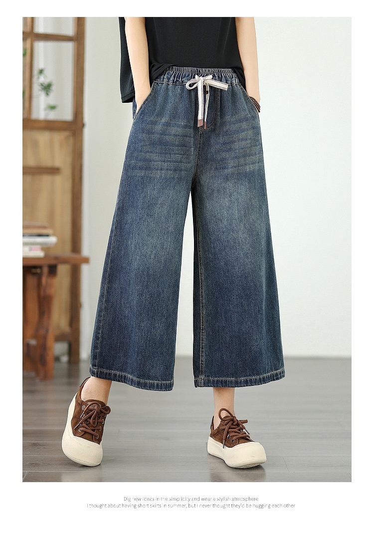 Damen Denim Culottes Weite Passform Für Den Herbst_voghion.com