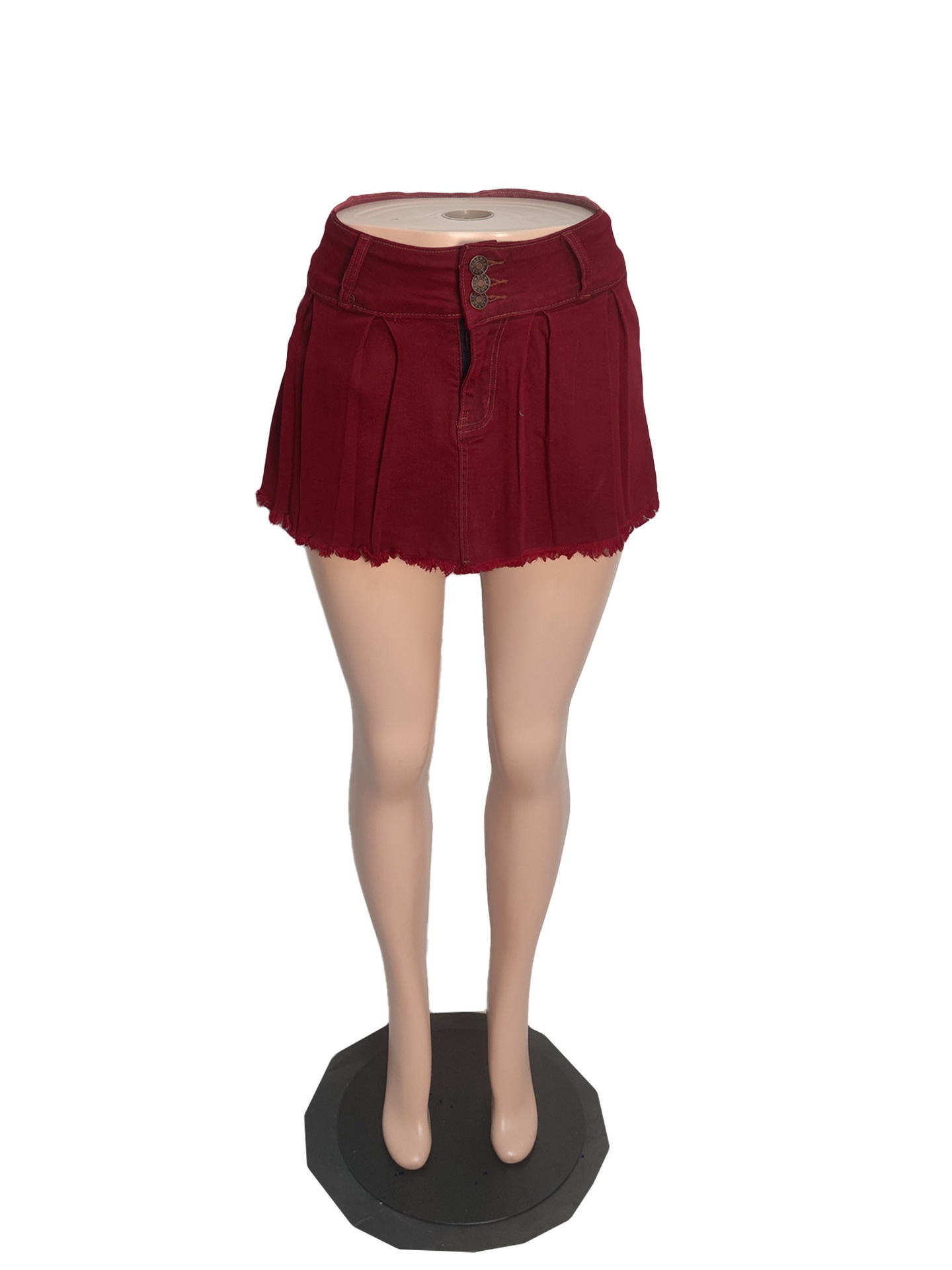 Dames vintage shorts van stretch denim met gewassen look_voghion.com