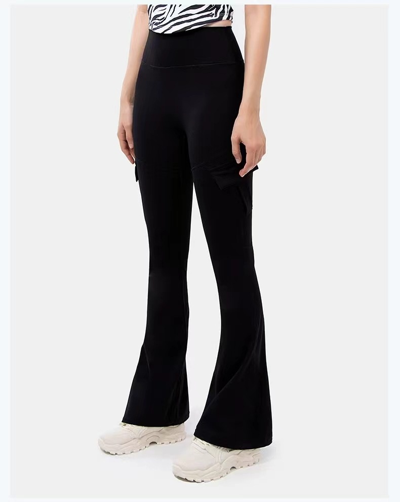 Women's Flared Pants High Waisted Butt Lifting Workwear Trousers_voghion.com