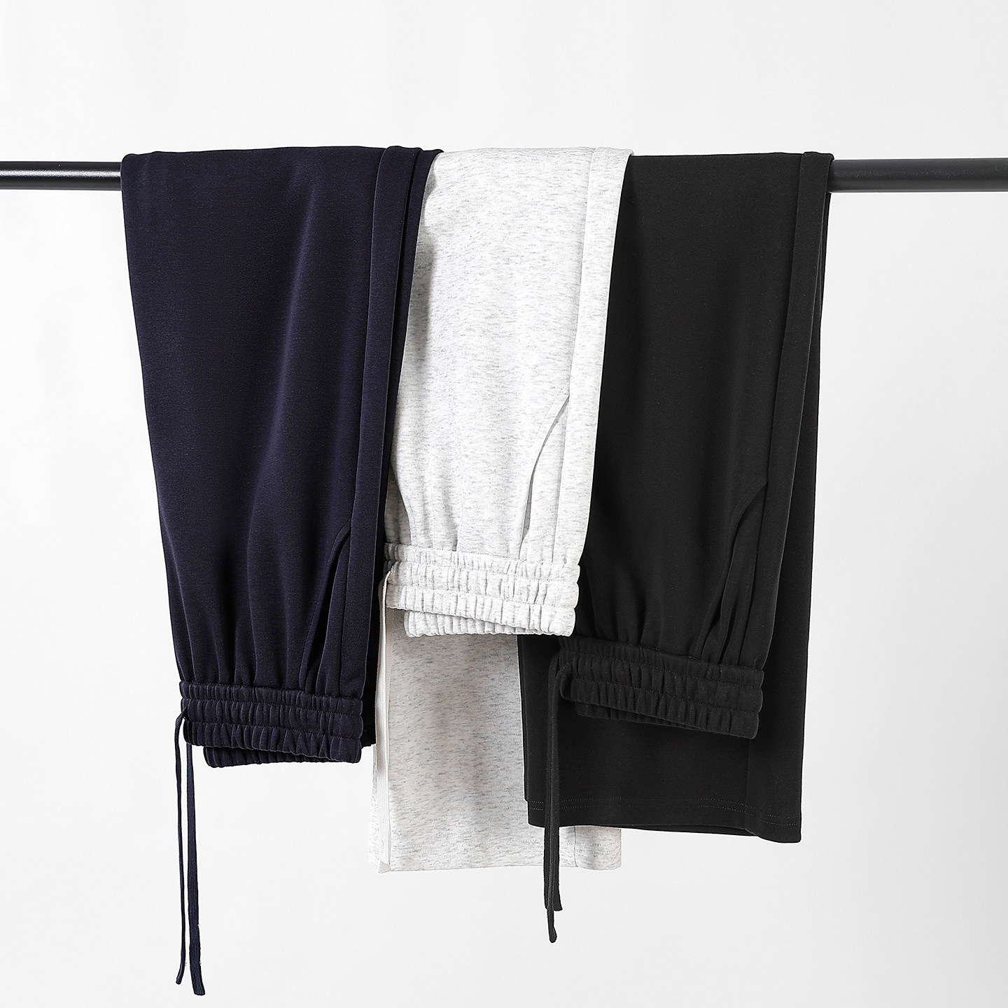 Nieuwe damesbroek met wijde pijpen voor herfst en winter 2025, sportieve casual broek met rechte pijpen en hoge taille, effen kleur_voghion.com