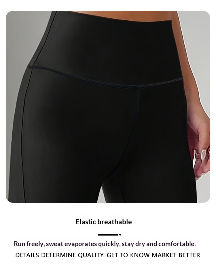 Dammbyxor för yoga med hög midja och breda ben och slimming_voghion.com