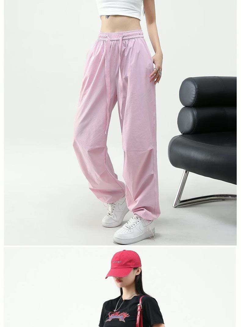 Women's Work Pants High Street Multi-pocket Casual Loose Fit_voghion.com