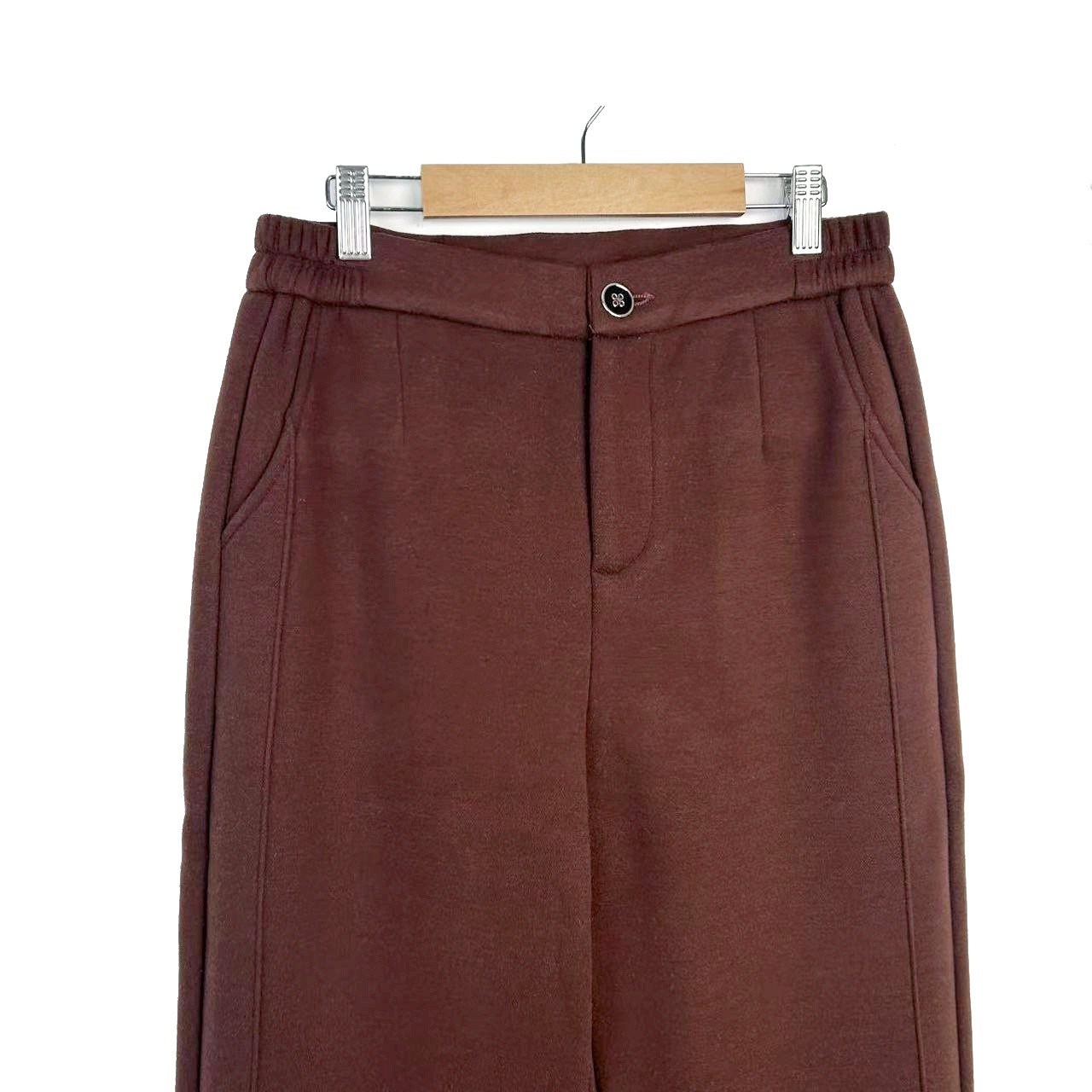 Pantalones de mujer en seda de morera cepillada rectos_voghion.com