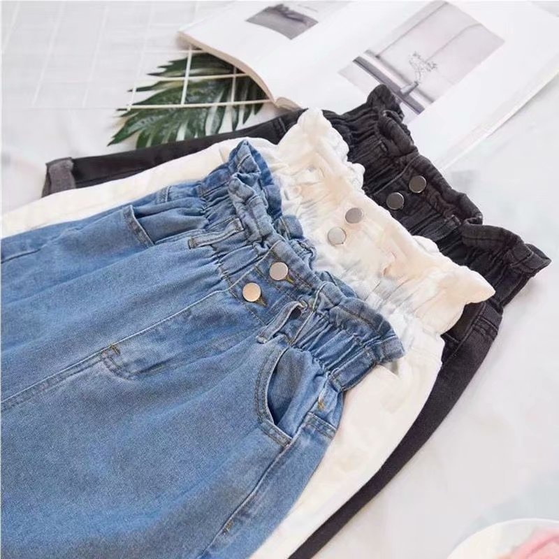 Wo's Plus-Size-Denimshorts mit elastischem Bund, koreanischem Stil, figurformend, lockere, weite A-Linien-Hotpants für trendige Looks_voghion.com
