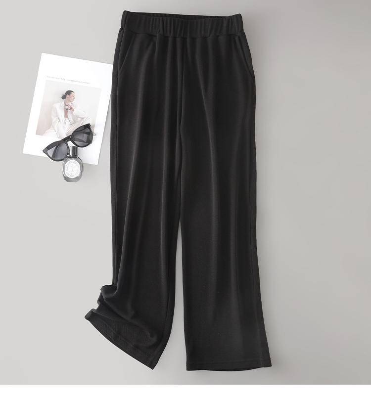 Women's Comfortable Silk Pique Pants Loose Fit Slimming Trousers_voghion.com