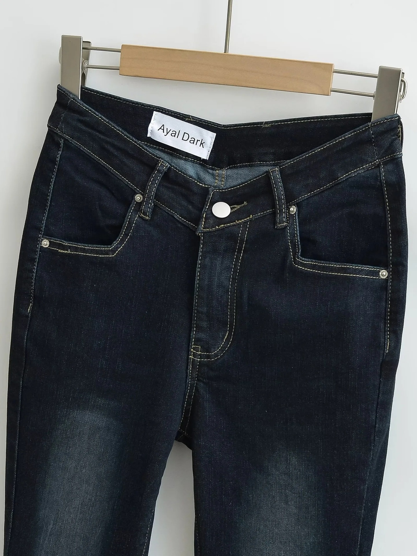 Women's Jeans High Waisted Flared Slimming Retro Style Trousers_voghion.com