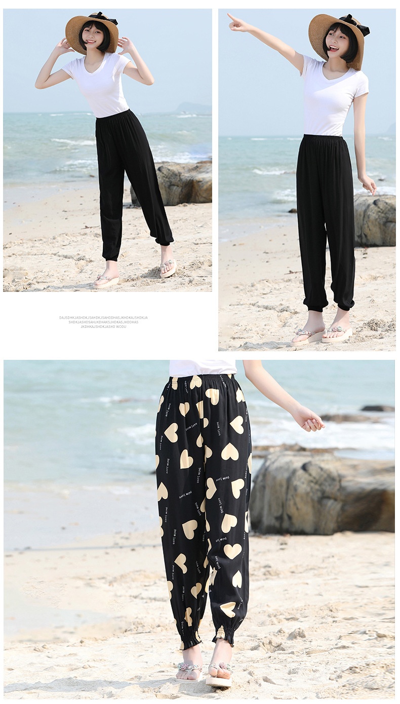 Pantalones lanterna mujer de seda hielo para verano y playa_voghion.com