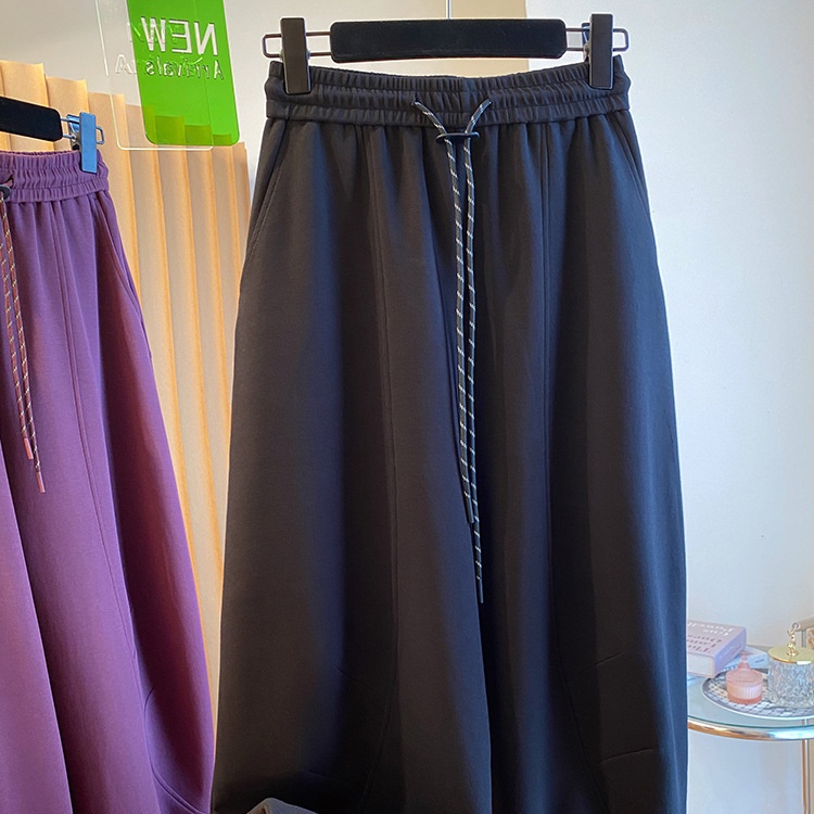 Pantaloni casual comodi e larghi da donna taglie forti, autunno, nuovi, pantaloni a gamba larga da donna taglie forti per primavera e autunno_voghion.com