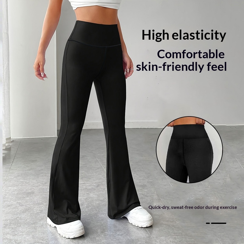 Cross-border European And American Plus-size Women's Casual High-waisted, Hip-lifting, Slimming Yoga Drapey Wide-leg_voghion.com