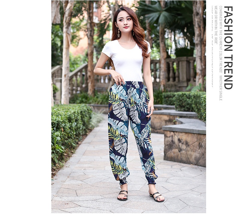 Pantalones lanterna mujer de seda hielo para verano y playa_voghion.com