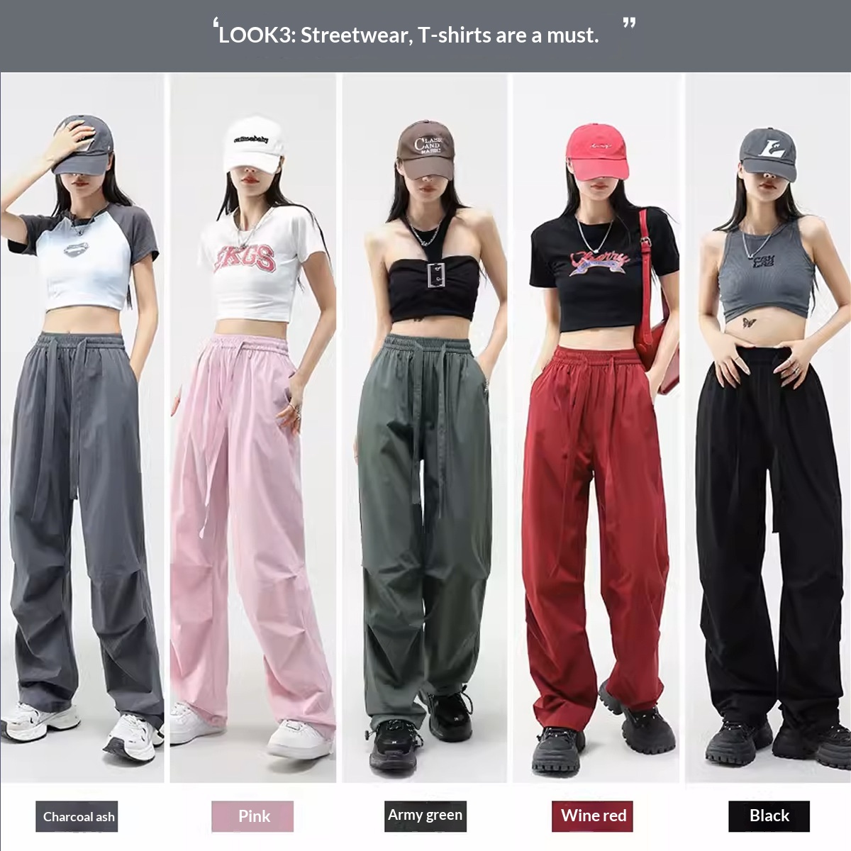 Kentoo American-style Straight-leg Work Pants For Women, High Street Vibe, Multi-pocket Casual Long Loose-fitting_voghion.com
