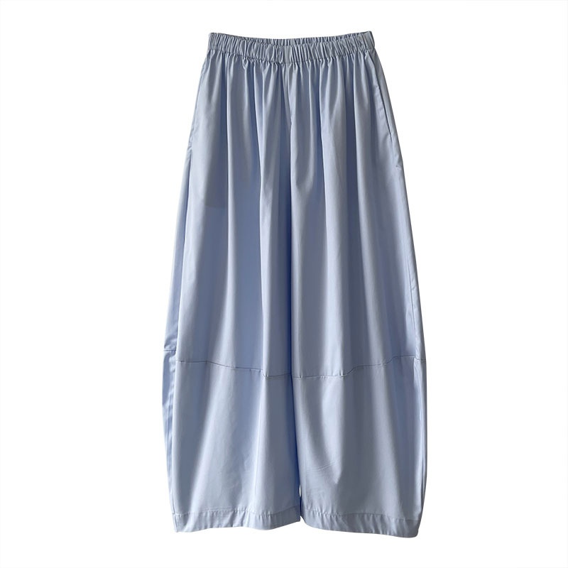 Orange Zhizhi Frühlings-Hose im neuen Stil, künstlerischer Freizeit-Laternen-Stil, weites Bein, lockere, schlankmachende gerade Hose 6225_voghion.com