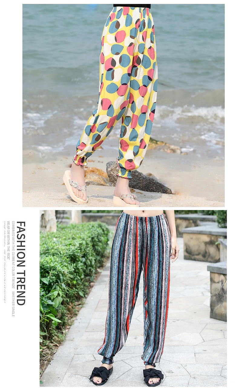 Pantalones lanterna mujer de seda hielo para verano y playa_voghion.com