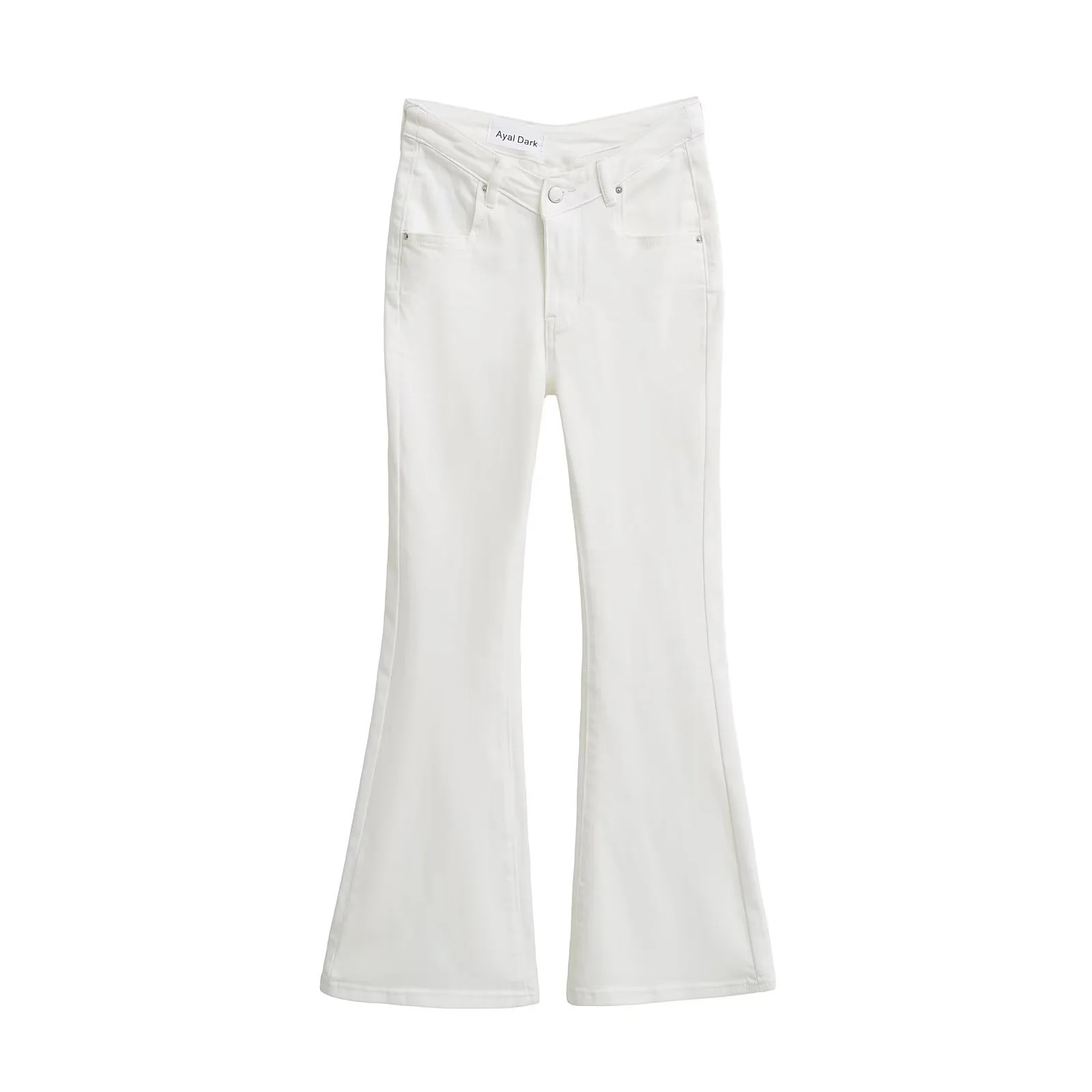 Women's Jeans High Waisted Flared Slimming Retro Style Trousers_voghion.com