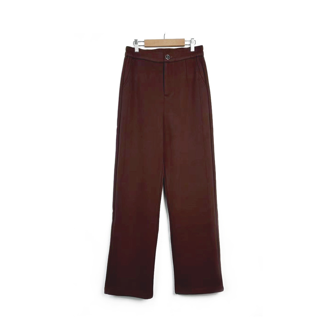 Pantalones de mujer en seda de morera cepillada rectos_voghion.com