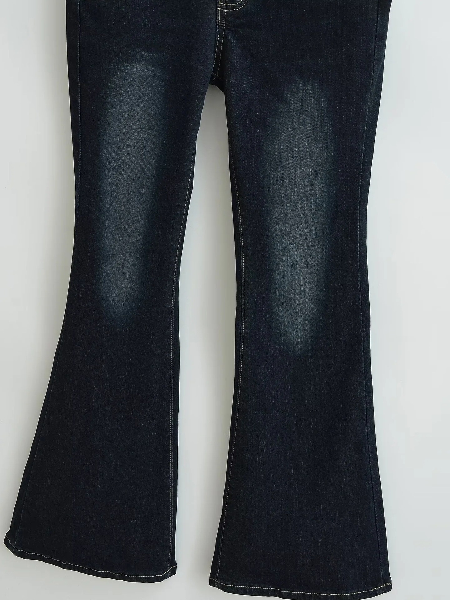 Women's Jeans High Waisted Flared Slimming Retro Style Trousers_voghion.com