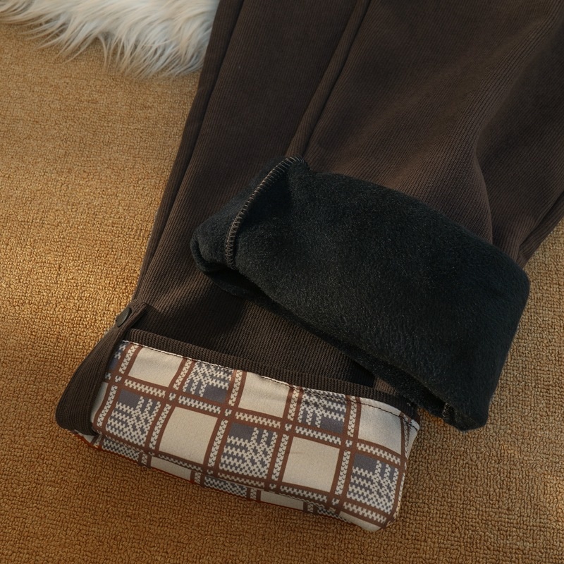 Damen Gerade Geschnittene Thermohose Weit Und Figurschmeichelnd_voghion.com