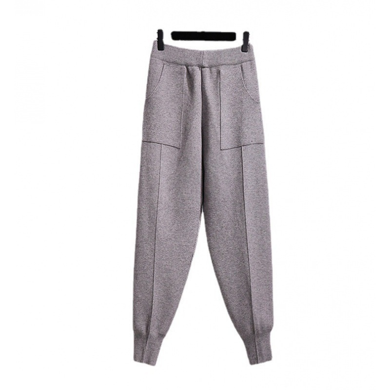 Women's Harem For Autumn And Winter, 2024 New Style, Plus-size Slim-fit Pan, Loose-fitting, Slimming, Knitted Long_voghion.com