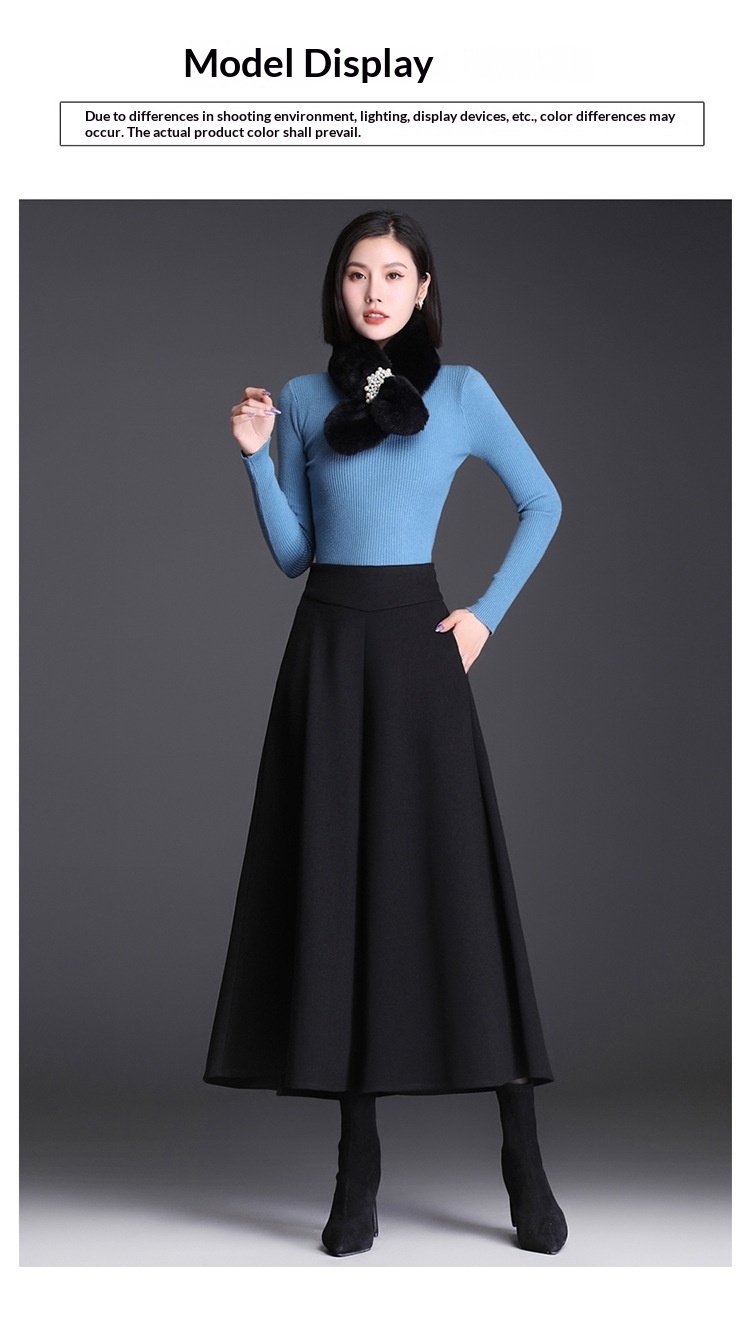Damen Cropped Pants Mit Hoher Taille Und Weitem Bein Aus Wolle_voghion.com