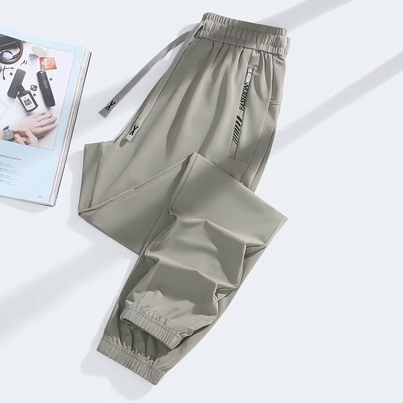 Dames casual broek van ijszijde met zakken en ritsen_voghion.com