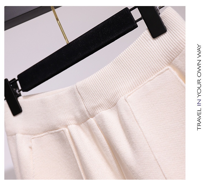 Dam harembyxor i stickat slim fit för höst och vinter_voghion.com