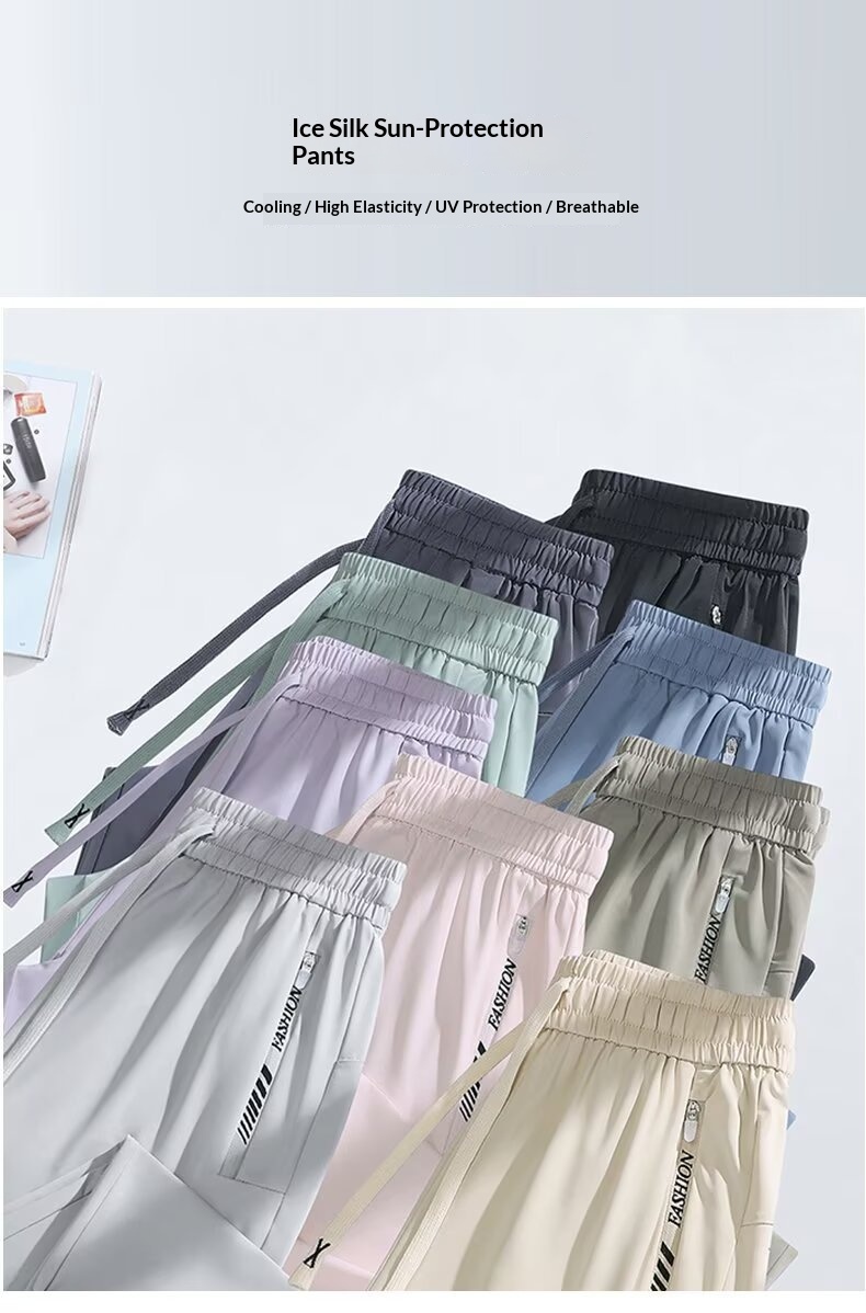 Dames casual broek van ijszijde met zakken en ritsen_voghion.com