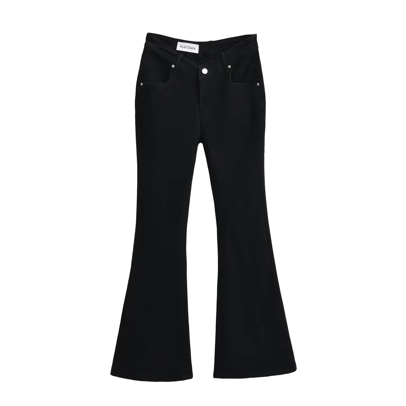 Women's Jeans High Waisted Flared Slimming Retro Style Trousers_voghion.com