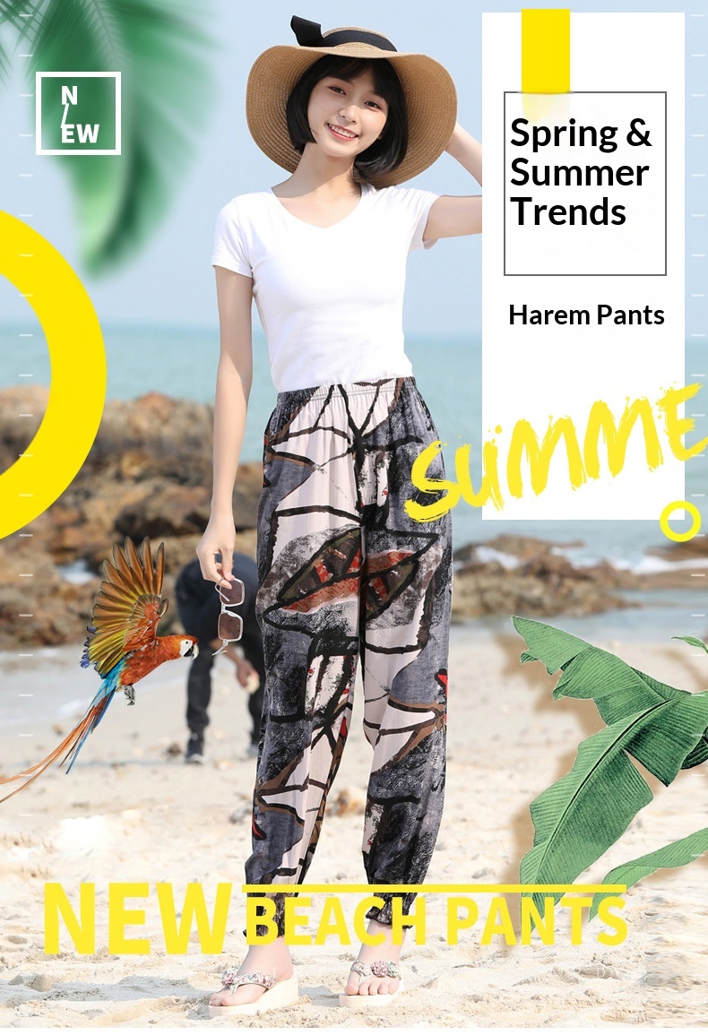 Pantalones lanterna mujer de seda hielo para verano y playa_voghion.com