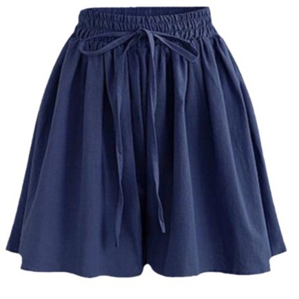 Plus Size Wide-Leg Shorts For Women Summer New Chiffon Skirt Single Layer Elastic Waist Loose Versatile Korean Style_voghion.com