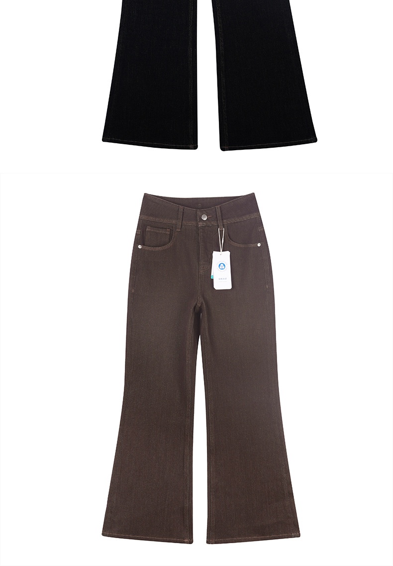 Women's Jeans High Waisted Flared Stretchy Loose Autumn Winter_voghion.com
