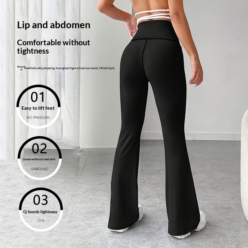 Cross-border European And American Plus-size Women's Casual High-waisted, Hip-lifting, Slimming Yoga Drapey Wide-leg_voghion.com