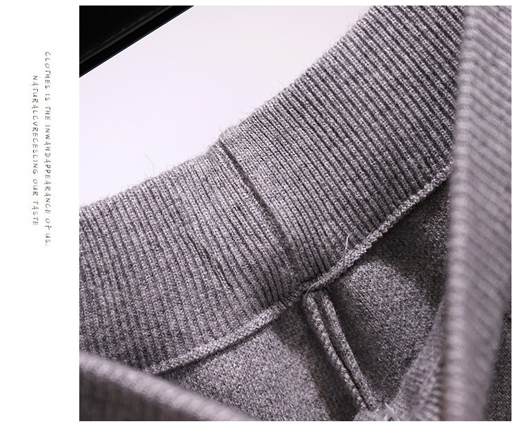Dam harembyxor i stickat slim fit för höst och vinter_voghion.com