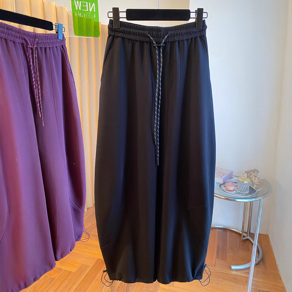 Pantaloni casual comodi e larghi da donna taglie forti, autunno, nuovi, pantaloni a gamba larga da donna taglie forti per primavera e autunno_voghion.com