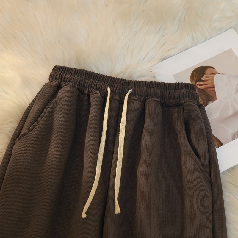 Damen Gerade Geschnittene Thermohose Weit Und Figurschmeichelnd_voghion.com