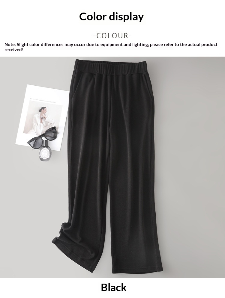 Women's Comfortable Silk Pique Pants Loose Fit Slimming Trousers_voghion.com