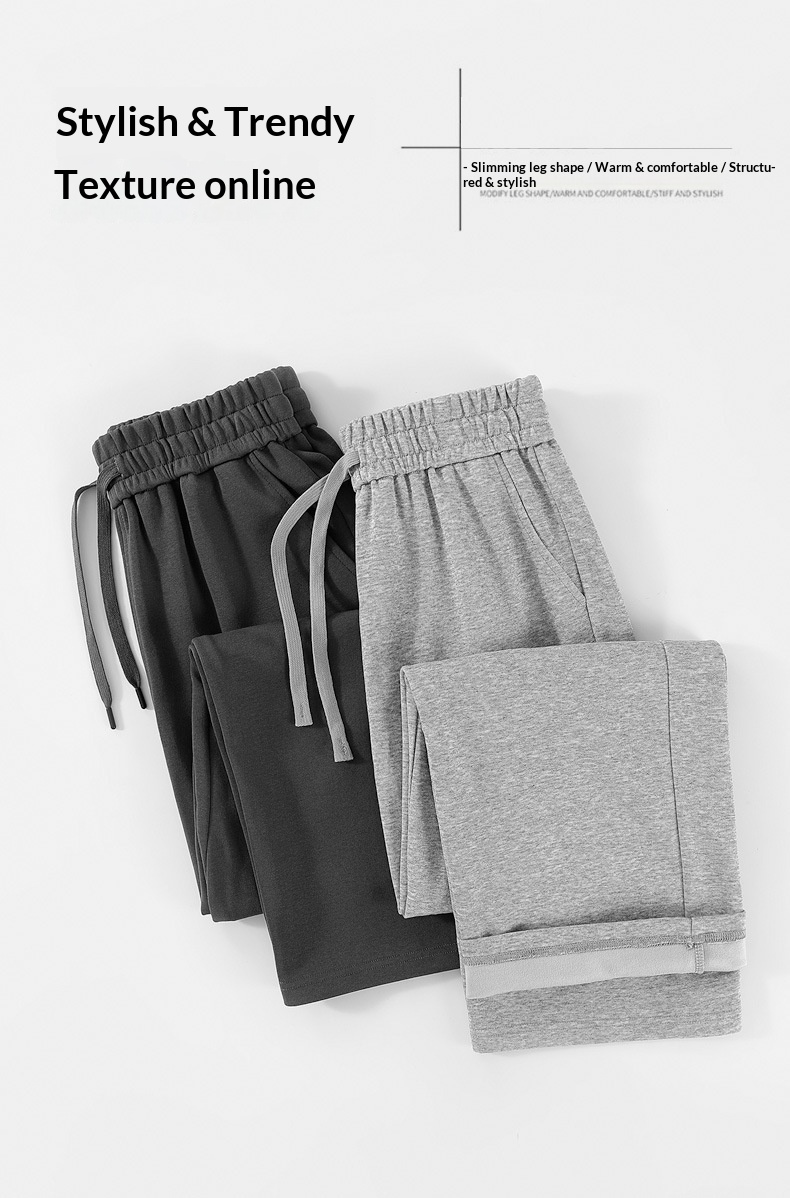 Dames wijde broek met hoge taille casual voor herfst en winter_voghion.com