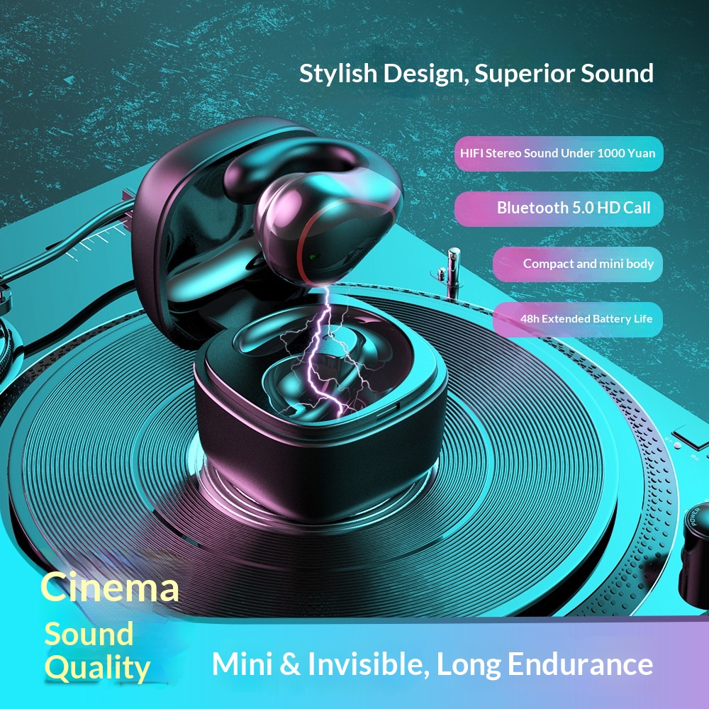 T25 Non-In-Ear Bluetooth Single Ear Wireless Mini Driving Business Sports Earphones_voghion.com